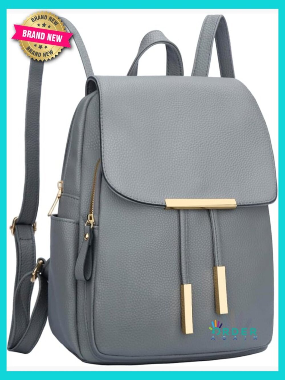 Trendy Faux Leather Backpack Purse for Women Daypack Travel Shoulder Bag Casual